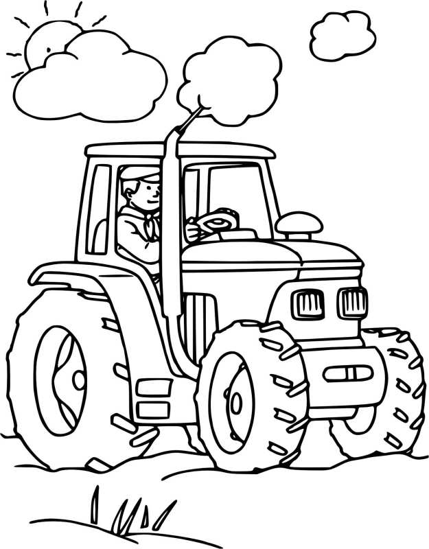 Traktor Tom kolorowanki